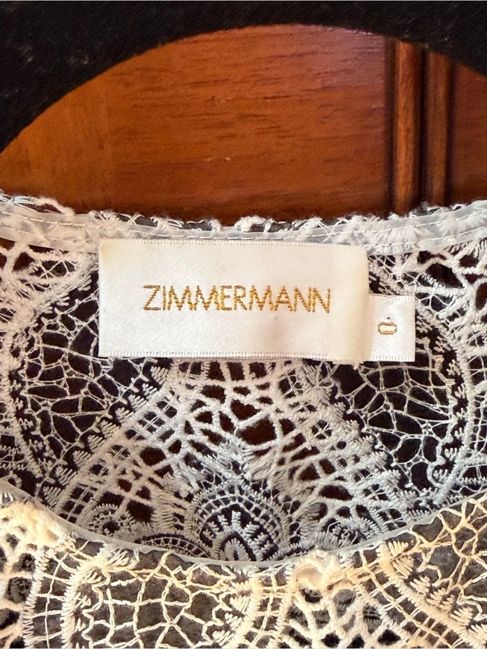 Zimmermann Gray Lace Peplum Blouse